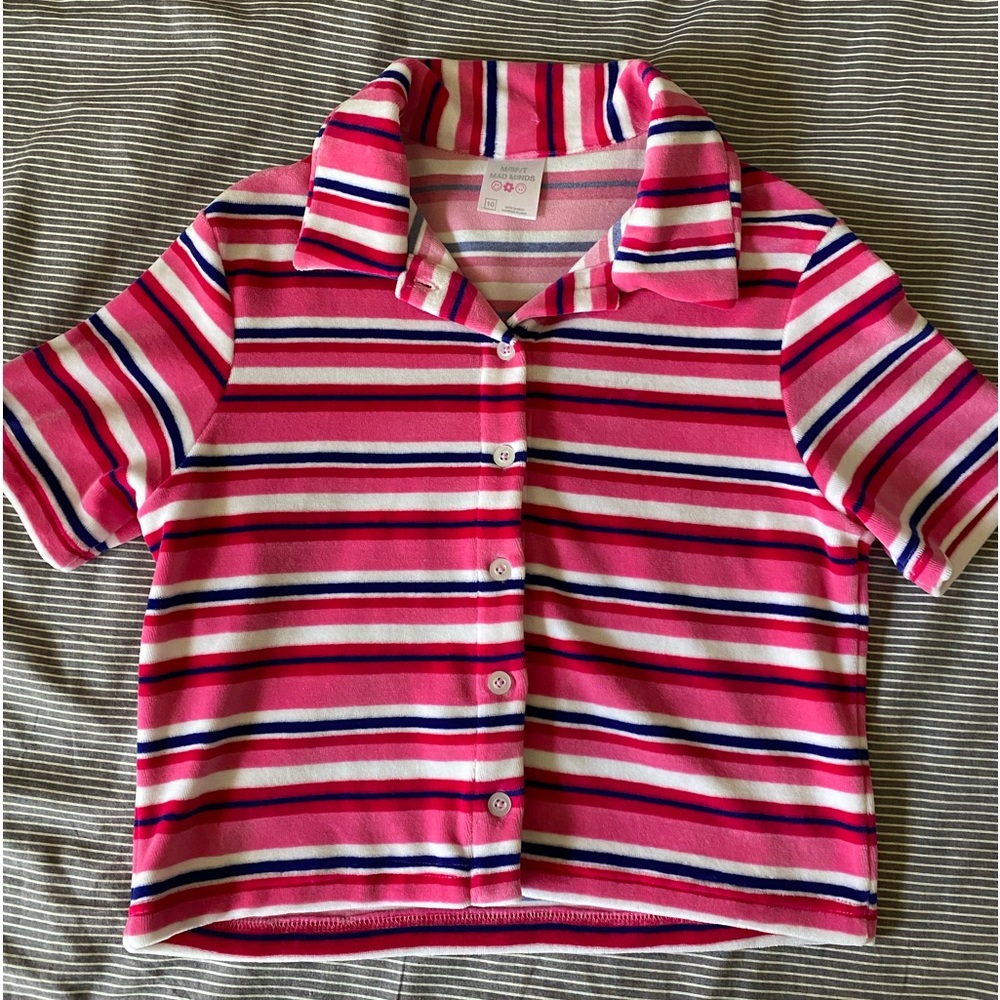 Velvet button up shirt